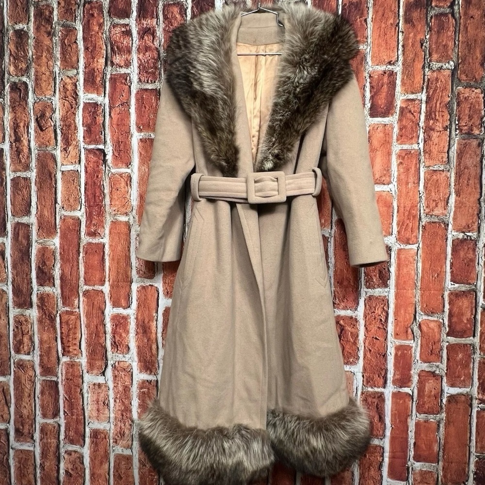 The American Way Women’s Wool Coat with Fur Collar – Vintage Rare - Picture 2 of 15